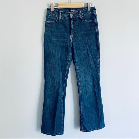 NYDJ Very High Waist Flare Blue Jeans - Picture 2 of 8